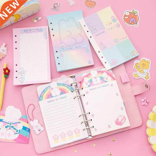 A6 Kawaii Sugar Bear Rabbit Notebook Paper Refill 50 Sheets