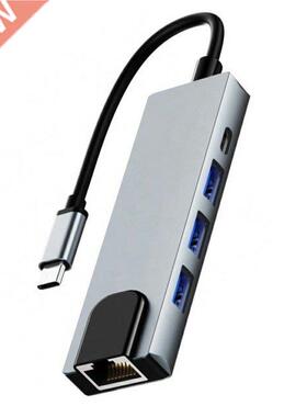 5 in 1 Type-c HUB USB-C to HDMI-Compatible USB.0 Gigabit LA