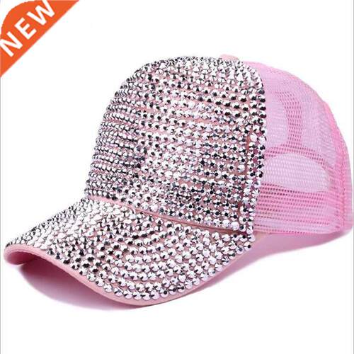 Rhinestones luxury pearl Sequins Baseball Cap For Women Summ