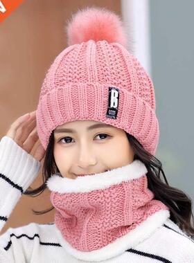 Brand Winter knitted Beanies Hats Women Thick Warm Beanie Sk