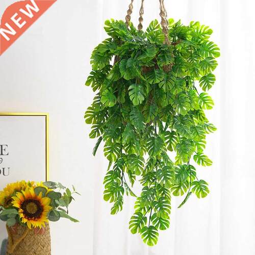 76cm Artificial Green Plants Hanging Vine Ivy Leaves Radish