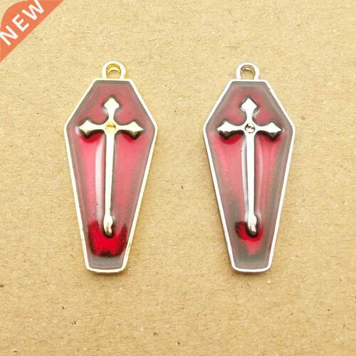 10pcs 10x25mm Enamel Cross Charm for Jewelry Making Earring