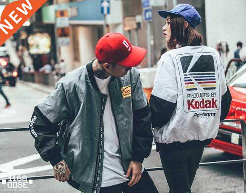 Japanese Hip Hop style MA1 bomber jacket Harajuku pilot set
