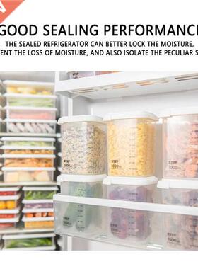 240-2200ml Kitchen Seled Grin Storge Box PP Trnsprent