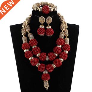 Fantastic Wine Red African Coral Wedding Beads Pendant Neckl