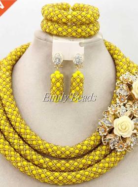 Fashionable Nigerian Wedding African Crystal Beads Jewelry S