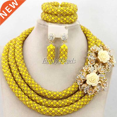 Fashionable Nigerian Wedding African Crystal Beads Jewelry S