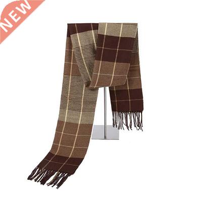 Winter Scarf Men's Warm Foulard Solid Scarves Fashion Casual