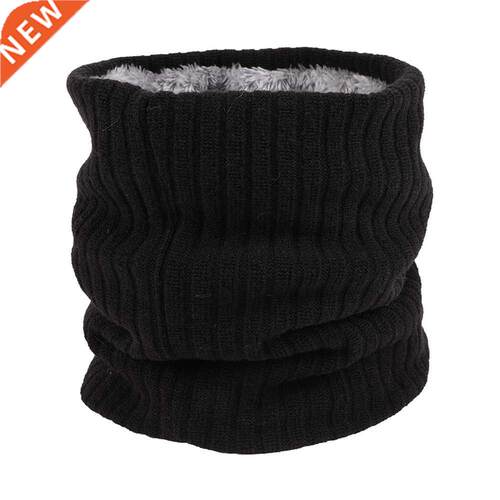 Unisex Winter hiking cycling Scarf with Faux Fur knit Neck W