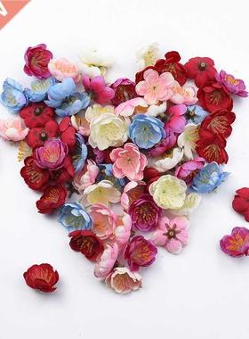 0/50/100Pieces Silk Plum Blossom Decorative Flowers  Wed