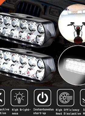 Motorcycle Headlights Spotlights Moto Scooter Bike Fog Spot