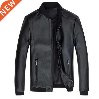 MANTLCONX 7XL 8XL Leather Jacket Men Spring Autumn Motorcycl