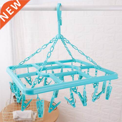 18 24 Pins Clothes Drying Rack Clip Thickening Plastic Round
