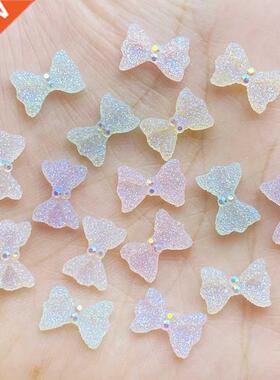 100Pcs New Cute Mini iny Small Bow Resin Figurine Crafts F