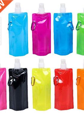 9Pcs 480ml Foldable Water Bottle Collapsble Stand-up