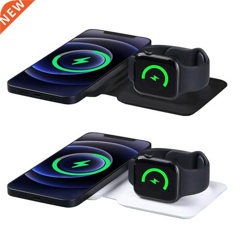 Folding 15W Double Wireless Charger Pad For Iphone 12 Mini 1