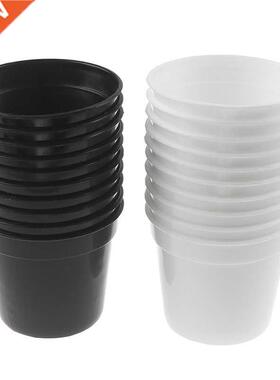 10 Pcs Mini Plastic Round Flower Pot Nursery Home Office Dec