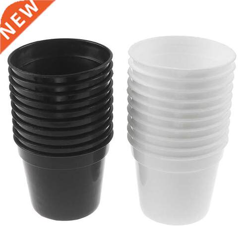 10 Pcs Mini Plastic Round Flower Pot Nursery Home Office Dec