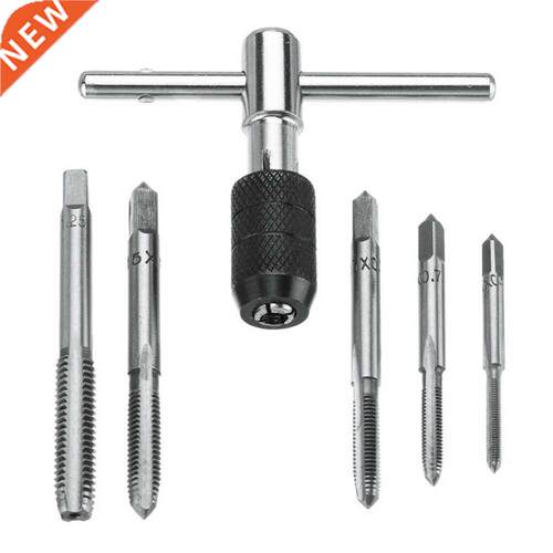 6Pcs M3/M4/M5/M6/M8 Tap Drill Wrench T Handle Ratchet Tap Di