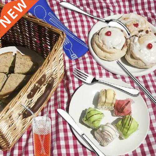 7 PCS Fork Spoon Fork Spoon Knife Tableware Dining Canteen