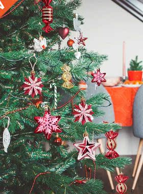 Christmas Tree Decorations Hanging Pendant Snowflake Star Ca