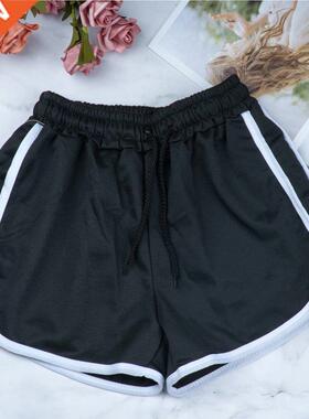 plus size summer highwaist running gym shorts for women短裤