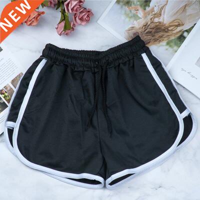 plus size summer highwaist running gym shorts for women短裤