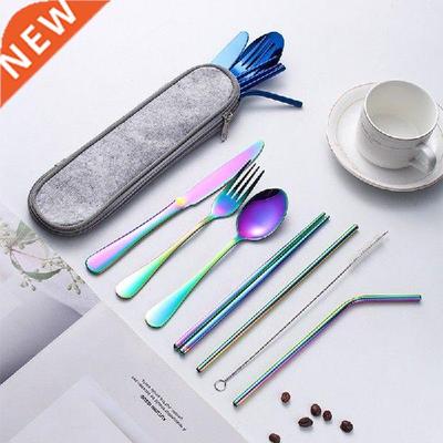 Dinnerware Set 7 Pieces Cutlery Set Stainless Steel Western