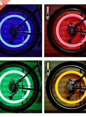 2PCS Bicycle LED Light Tire Valve Cap Bicycle Flash Light Mo
