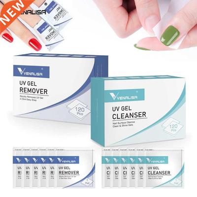 20pcs/120Pcs Venalisa Cleanser Remover Nail Gel Lacquer Poli