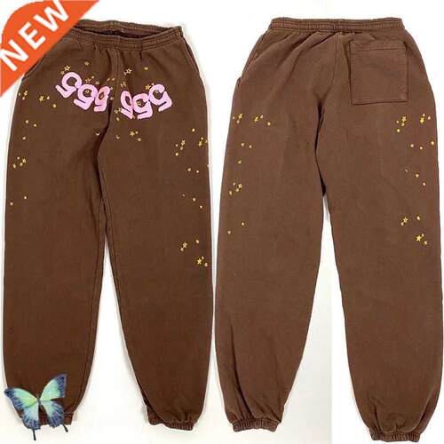 Six 5 555555 Sweatpants Men Women High Quality Spider Brown