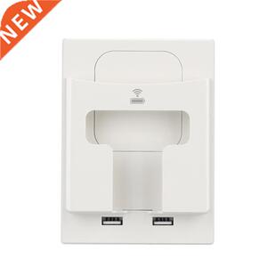 Wall Socket Electric Qi Wireless Charger 5W Dual USB Port Mo