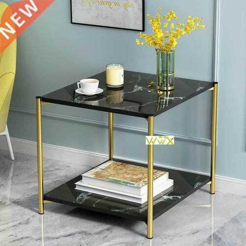 Small Round lron Tea Table Simple Creative Double Layer