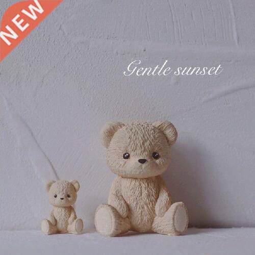 2021 New 3d Cute Plush Bear Silicone Mold Handmade
