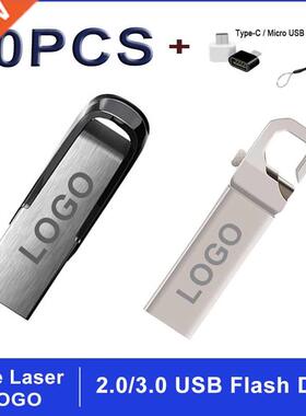 10PCS/Lot Metal USB Fla Drives 2.0 / 3.0 32GB 16GB 64GB Pe