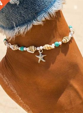 New Shell Beads Starfish Anklets for Women Beach Anklet Leg