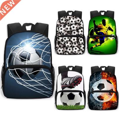 Cool Football Soccer Print Backpack Children School Bags Boy