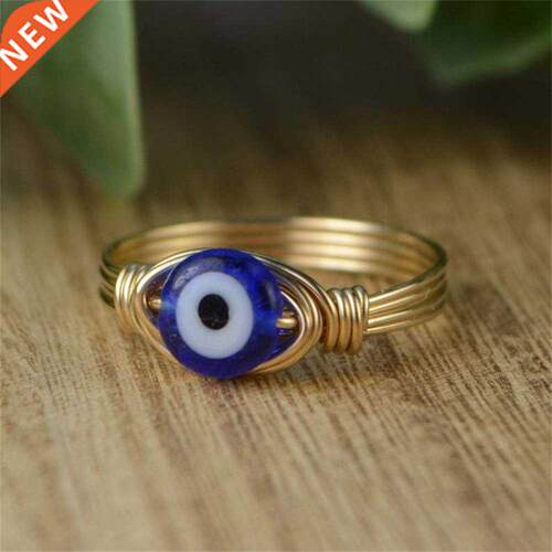 Evil Devil's Eye Ring Handmade Copper Wire Ring For Women Eg
