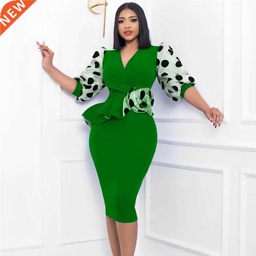 S-3XL Large size African Patchwork color Fat MM Lies dress