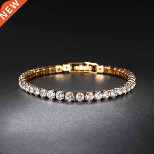 ZHOUYANG Tennis Bracelets For Women Simple Luxury Round Crys