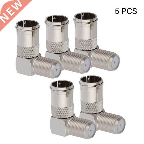 5 Pcs 90 Degree Right Angled TV Aerial Cable Connector RF Co