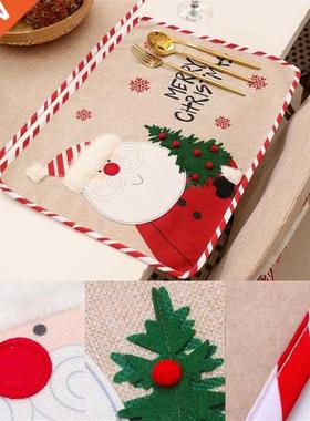 Christmas decoration placemat Knife and fork pad圣诞餐垫桌垫