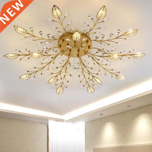 Led Ceiling Lights Crystals Leaf deco Modern Ceiling Lamp Fo