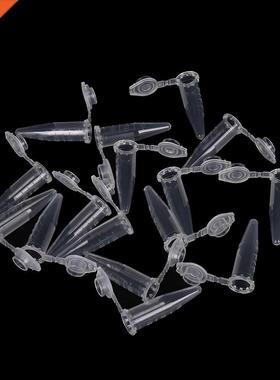 100pcs Clear Micro Plastic Test Tube Centrifuge Vial Snap