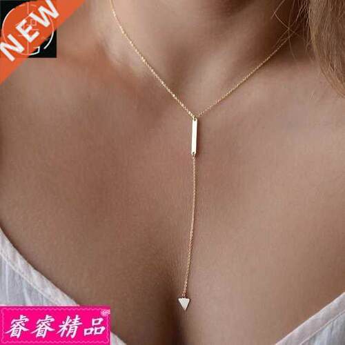 Simple jewelry Geometric Tassel Women's Short Necklaces 项链
