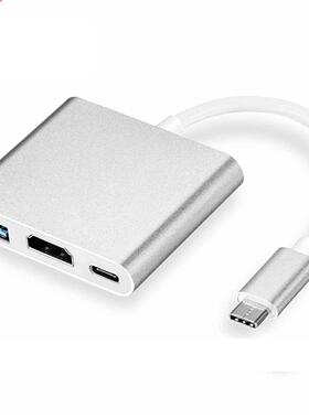 3 in 1 Type C To HDMI-compatible USB 3.0 Charging Adapter US