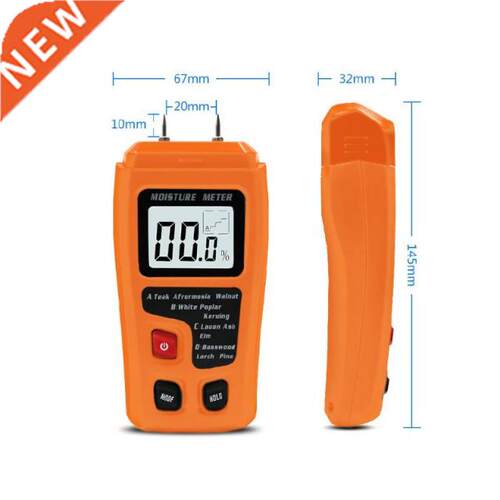 0-99.9% Handheld Digital Wood Moisture Meter Large LCD Displ