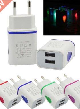 New USB Wall Phone Charger EU Plug Dual Port 2.1A Output