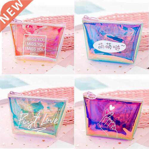 Coin Wallet Womens Kids Coin Purse Laser Small Transparent