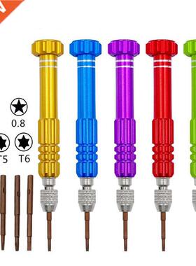 5 in 1 Aluminum Alloy Screwdriver Repair Open Tools Kit Scre